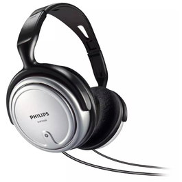 Philips SHP2500/10 Auriculares Diadema Supraaurales Cerrados para TV y Música en Casa, Cable 6m con Control de Volumen, Jack 3.5mm, Gris